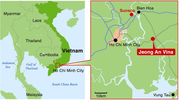 Location of Jeong An Vina